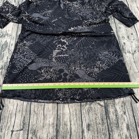 Coolibar UPF 50+ Women’s Tunic Top Black Floral Print Size XXL NWT - Picture 10 of 12